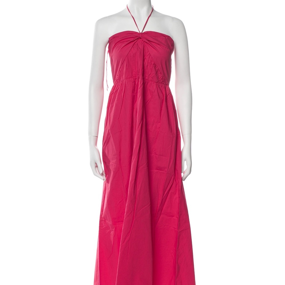 Elegant Red/pink halter maxi Dress